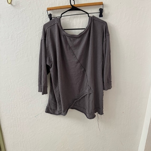 Free People Intimately Oversized Exposed Hem Henley Lounge Long Sleeve Small - Picture 8 of 9